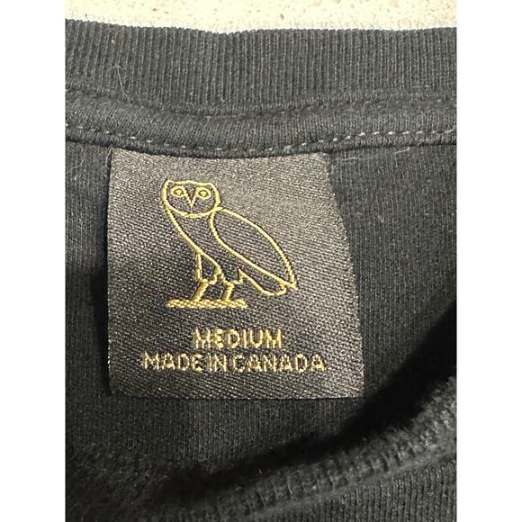 OVO Octobers Very Own Men’s Long Sleeve Shirt Black Gold Owl M Hip Hop Drake - Picture 2 of 6